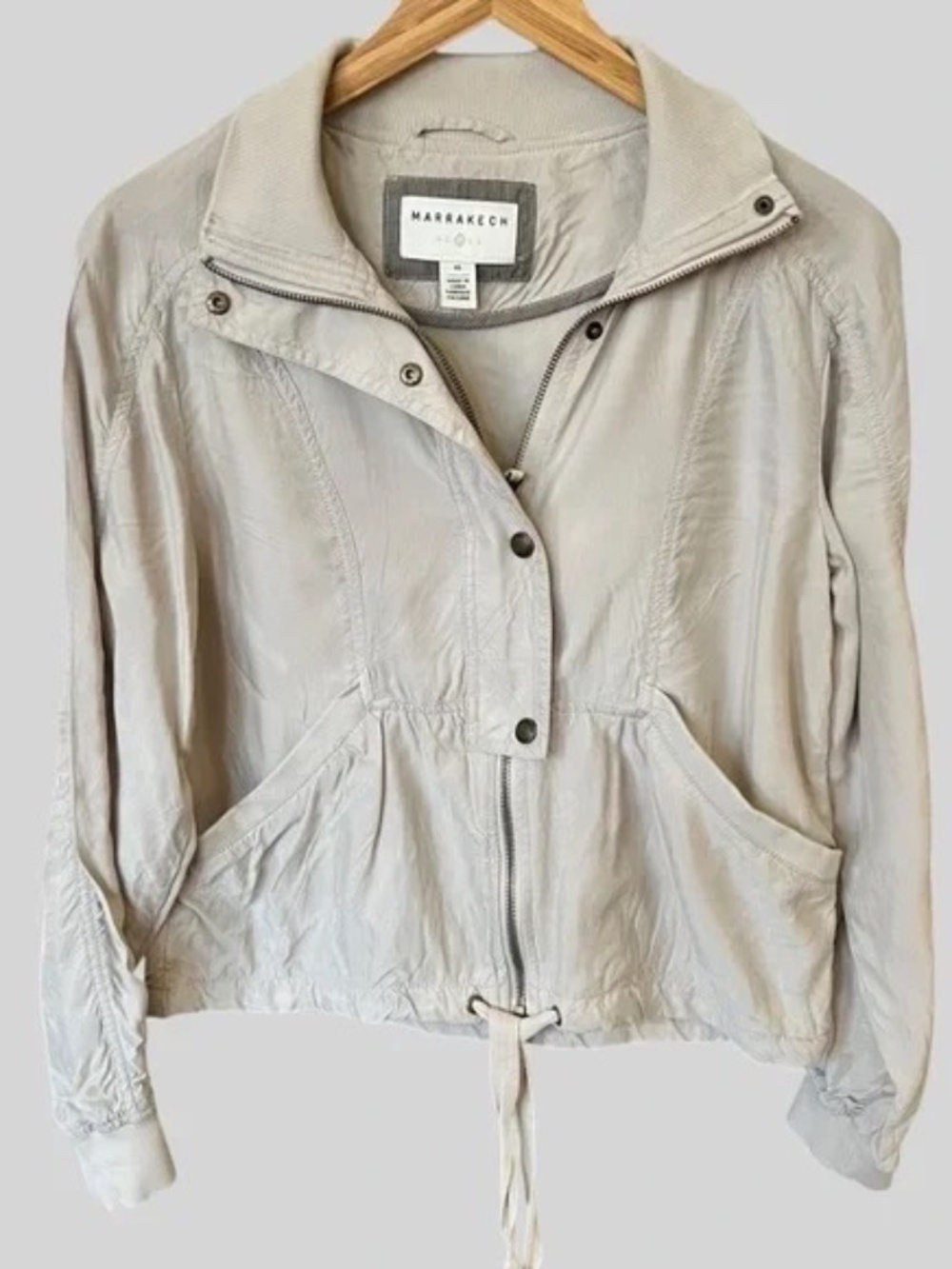Anthropologie Marrakech Women's Full Zip Bomber Jacket Pockets, size Small